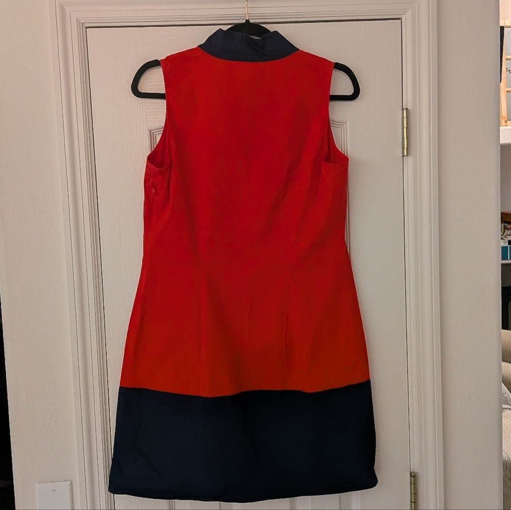 Sail to Sable Red and Navy Kelly Dress - Picture 4 of 5